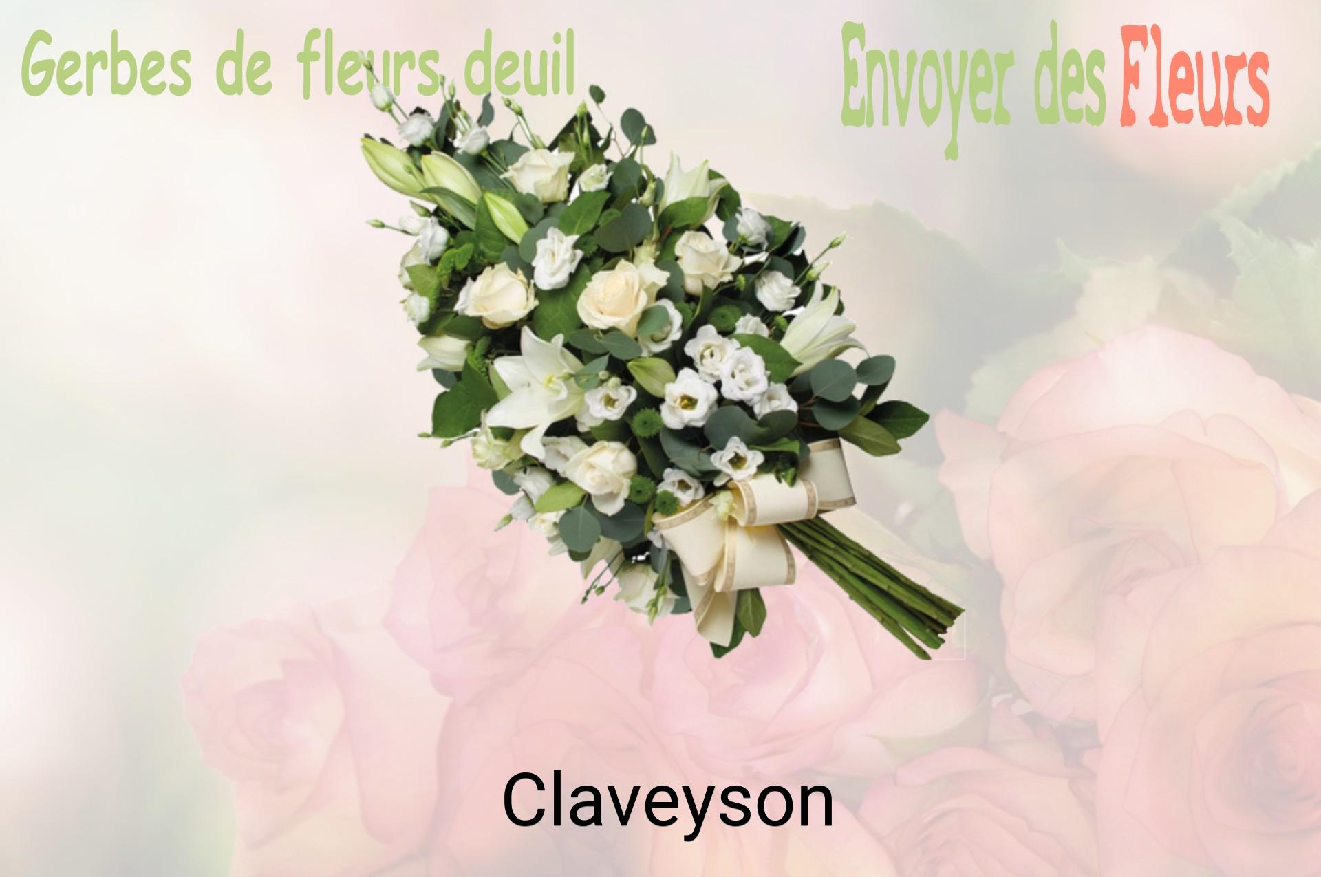 Gerbe de fleurs de deuil livrée à Claveyson